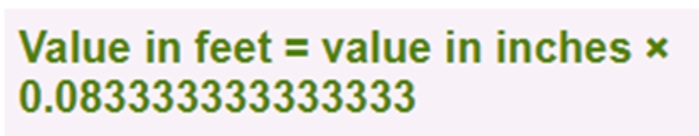 convert 32 inches 