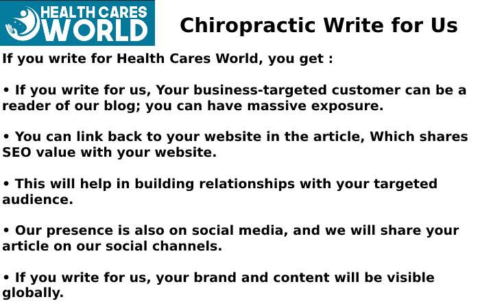 Chiropractic Write for Us