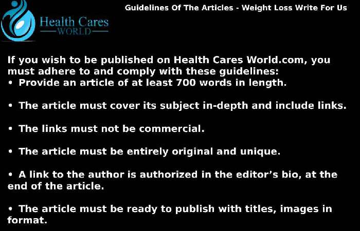 Weight Loss Write for Us