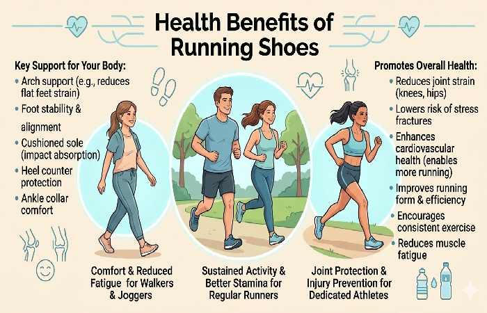 health benefits of running shoes