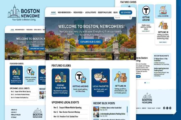 bostonewcome.com is an informational platform design